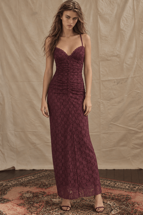 Vestido Midi Aster Burgundy — Iorane